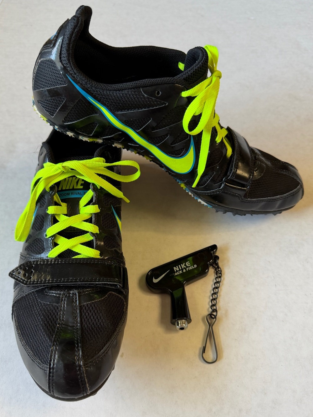 Nike Zoom Rival Track and Field Sprint Black Running Cleats size 9.5